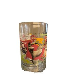 2007 Shrek The Third McDonald's Glass Cup - Puss - Babies - Donkey Collectible